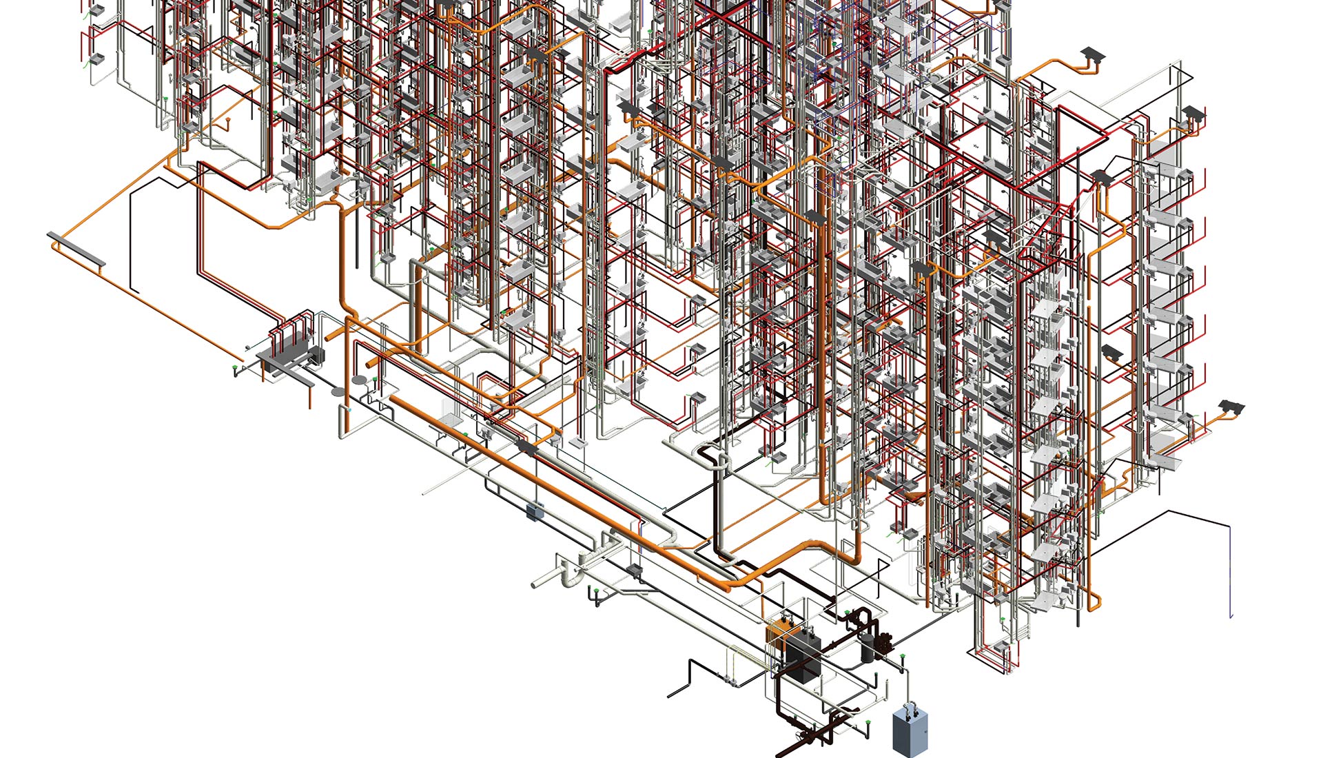 Plumbing Modeling and Coordination for a Residential Project in New Jersey by United BIM Inc. 1 Course